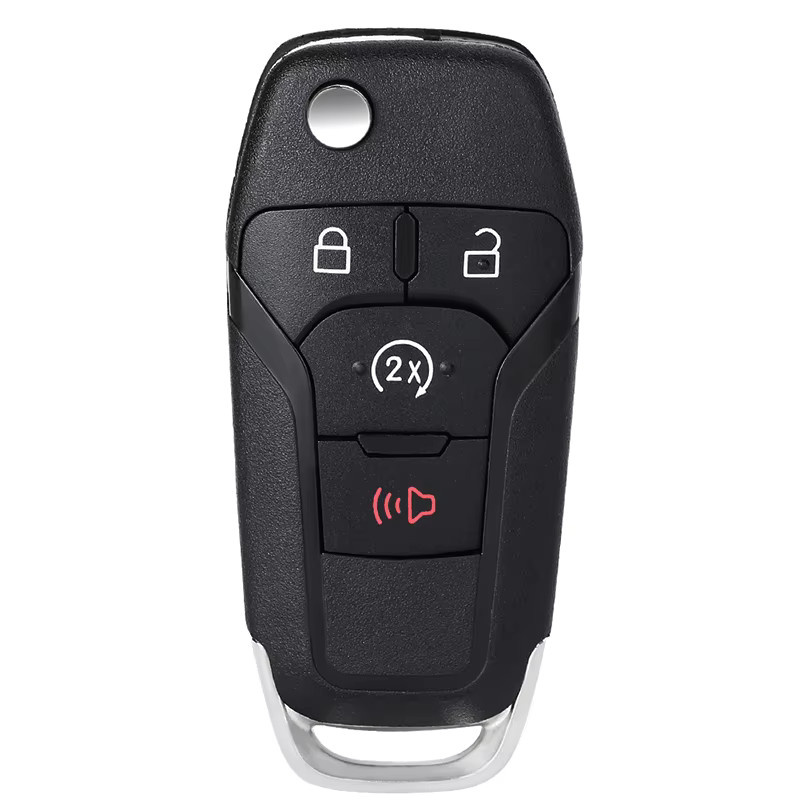 KEYECU Klappbarer Funkschlüssel mit ID49 Chip und 902MHz für Ford F150 F250 Ranger Bronco Raptor 2015-2022, Schwarz - Bild 2