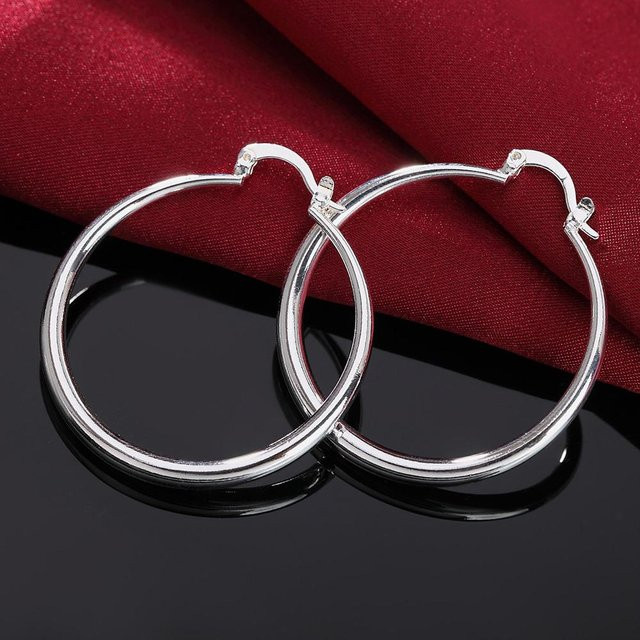 Wucifang Jewelry Ohrringe, 925 Silber, schwarz, Damen, 4 cm - Bild 1