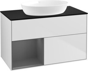 V&B Waschtischunterschrank Finion 100 in Weiß lackiert, B/T/H: 100 x 50,1 x 50,1 cm - Bild 1