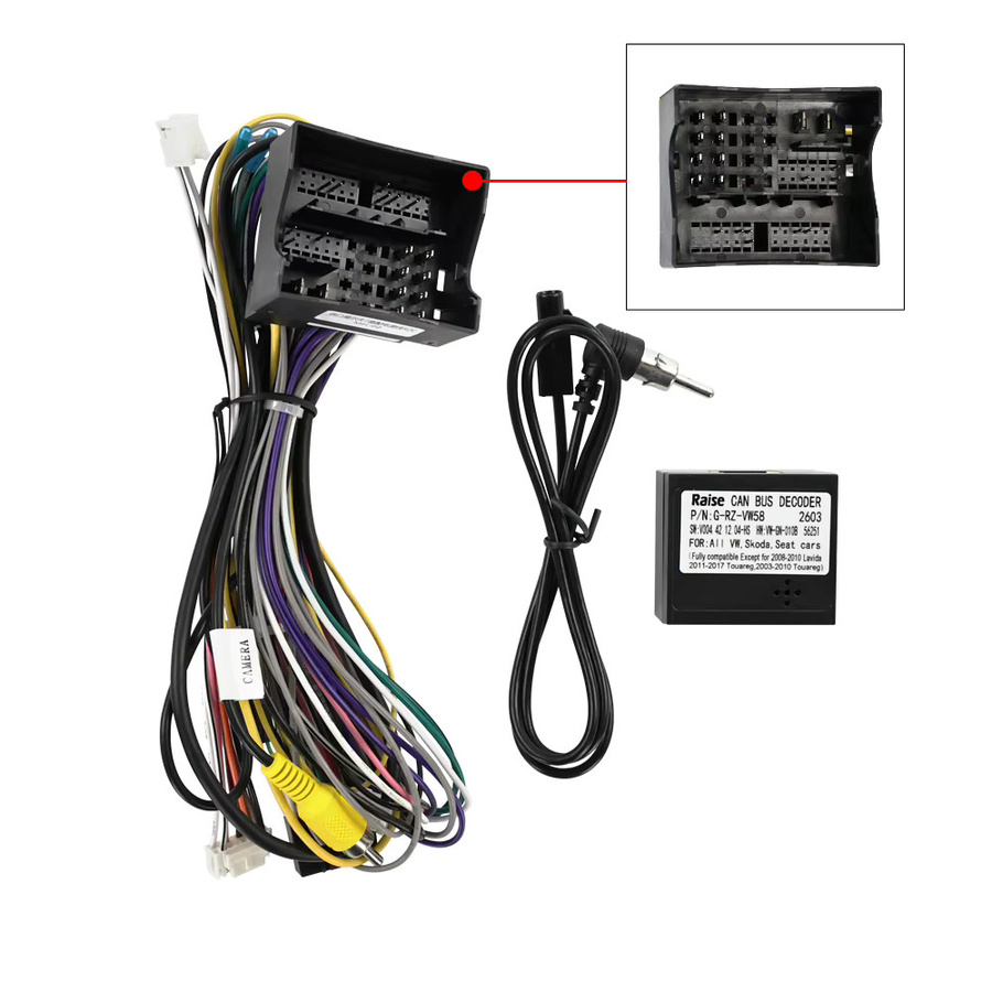 TomoStrong Android Radio Verkabelungsadapter 16PIN MP5 Verlängerungskabel mit CANBUS für VW Golf 7 und Seat Leon RZ-VW58 - Bild 2