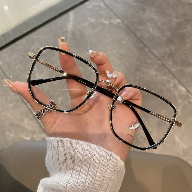 RMM Lesebrille, quadratisch, Metall, Gold, Damen, Vollrand - Bild 1