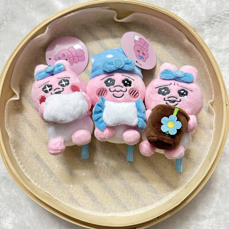 Bandai Opanchu Usagi, Hasen-Taschenanhänger-Puppe, Rosa / Pink, Plüsch / Textil - Bild 2