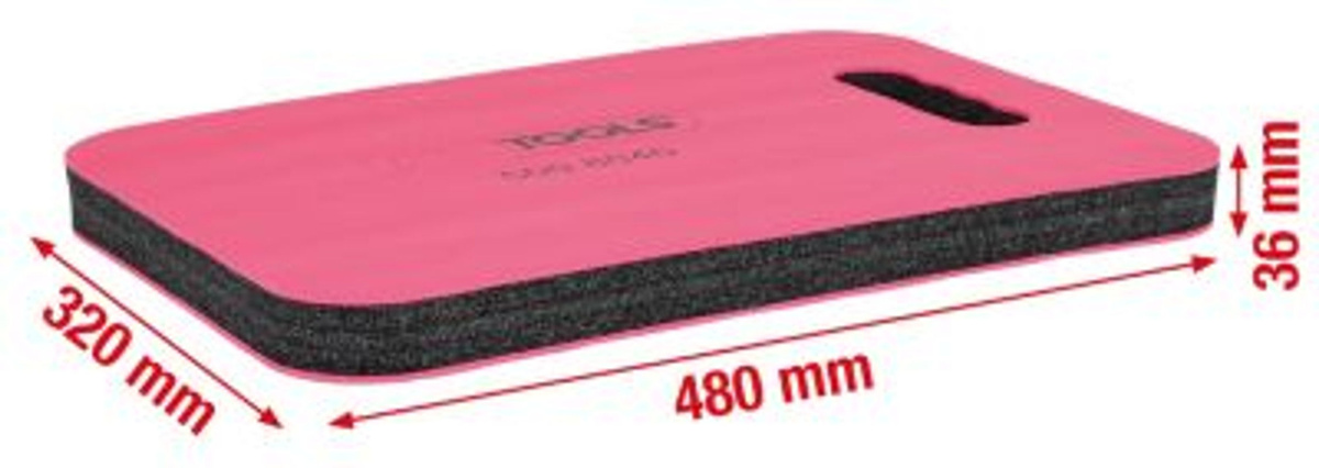 KS Tools Mechaniker-Schutzmatte in Rot und Pink, B: 32,0 cm, T: 48,0 cm, H: 3,6 cm - Bild 2
