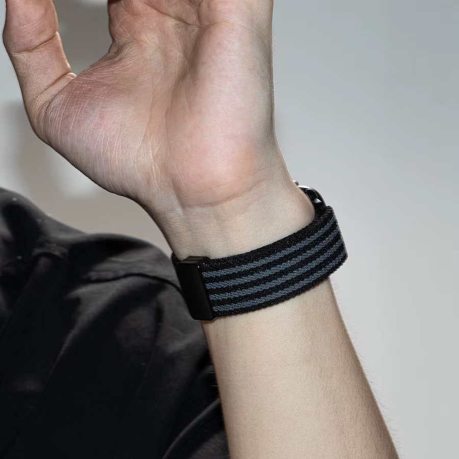 OAKCHARM Uhrenarmband Nylon, Schwarz, Unisex - Bild 3
