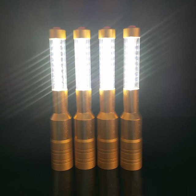 Mangti Wiederaufladbarer LED Strobe Baton Licht in Gold für Bar, Party und Hochzeit - Bild 1