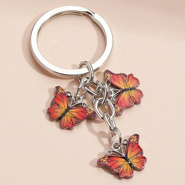 Schlüsselanhänger bunter Schmetterling, Damen und Mädchen - Bild 1