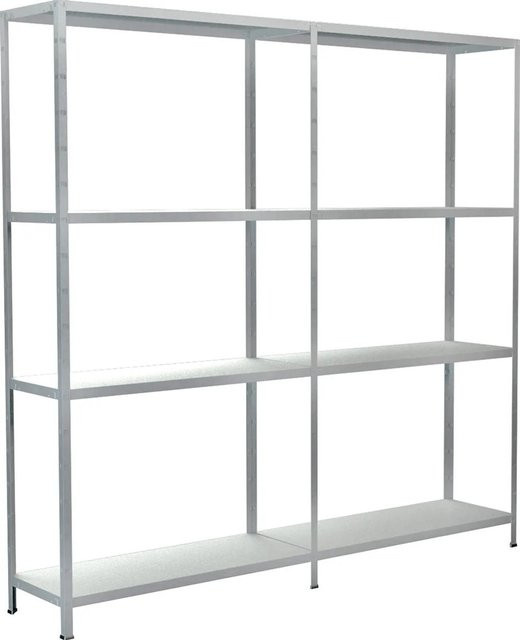 Schulte Steckregal Set mit Anbauregal in Weiß, B/T/H: 180 x 35 x 180 cm - Bild 1