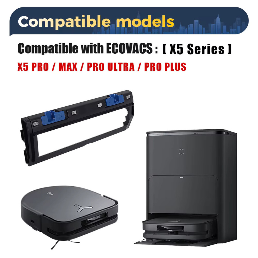 Ecovacs Hauptbürstenabdeckung Ersatzteil in Schwarz aus Kunststoff für X5 PRO, X5 Max, X5 Pro Ultra, X5 Pro Plus und X2S Saugroboter - Bild 2