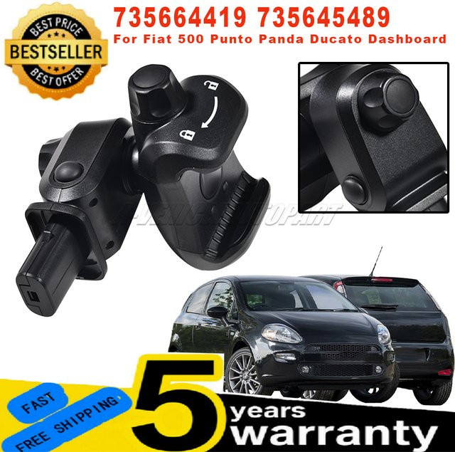 SECPZ Handyhalterung für das Armaturenbrett passend für Fiat 500, Punto, Panda und Ducato in Schwarz - Bild 1