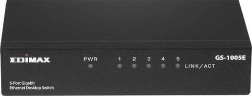 Edimax GS-1005E Netzwerk-Switch mit 5 RJ45 Ports und 1 GBit/s Ethernet/LAN in Schwarz - Bild 1