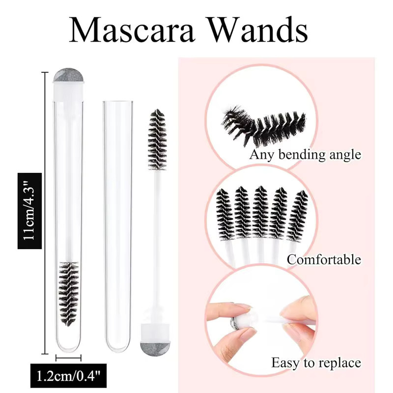 HMQ beauty Einweg Mascara Pinsel, 20 Stück, Schwarz, Glänzend, Unisex - Bild 2