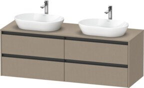 Duravit Waschtischunterschrank Ketho.2, wandhängend, 4 Schubladen, Breite: 160 cm, Tiefe: 55 cm, Höhe: 56,8 cm - Bild 1