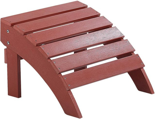 Beliani Fußhocker Retro Rot B: 43 cm, T: 50 cm, H: 34 cm - Bild 1