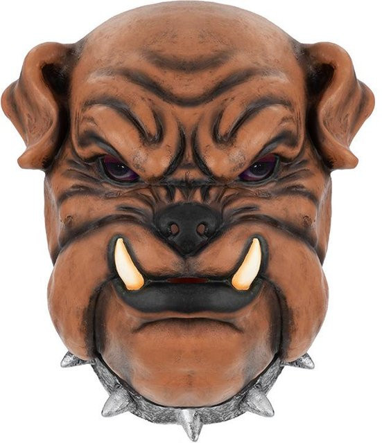 Bulldoggenkopf Latexmaske, Adult size, braun - Bild 1