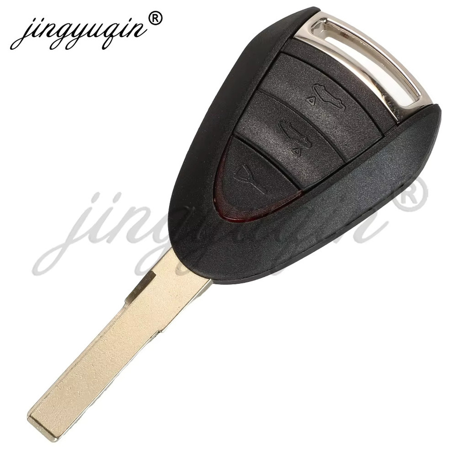 jingyuqin Fernbedienungs-Autoschlüsselgehäuse für Porsche Cayman Boxster GT S 2S 4S Turbo 911 987 996 997 Carrera Targa in Schwarz - Bild 3