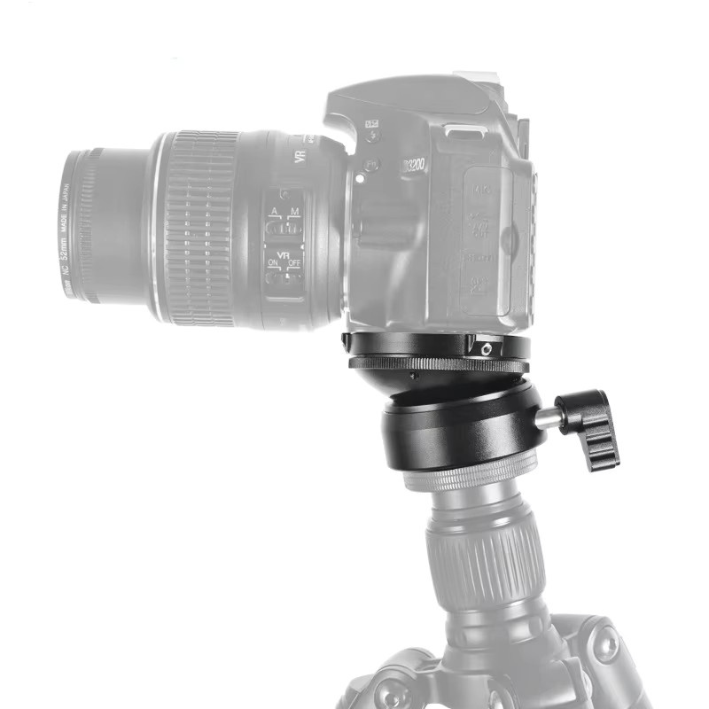 Aluminium Nivellierbasis Einstellplatte für DSLR-Kamera mit 3/8" und 1/4" Gewinde, Schwarz - Bild 3