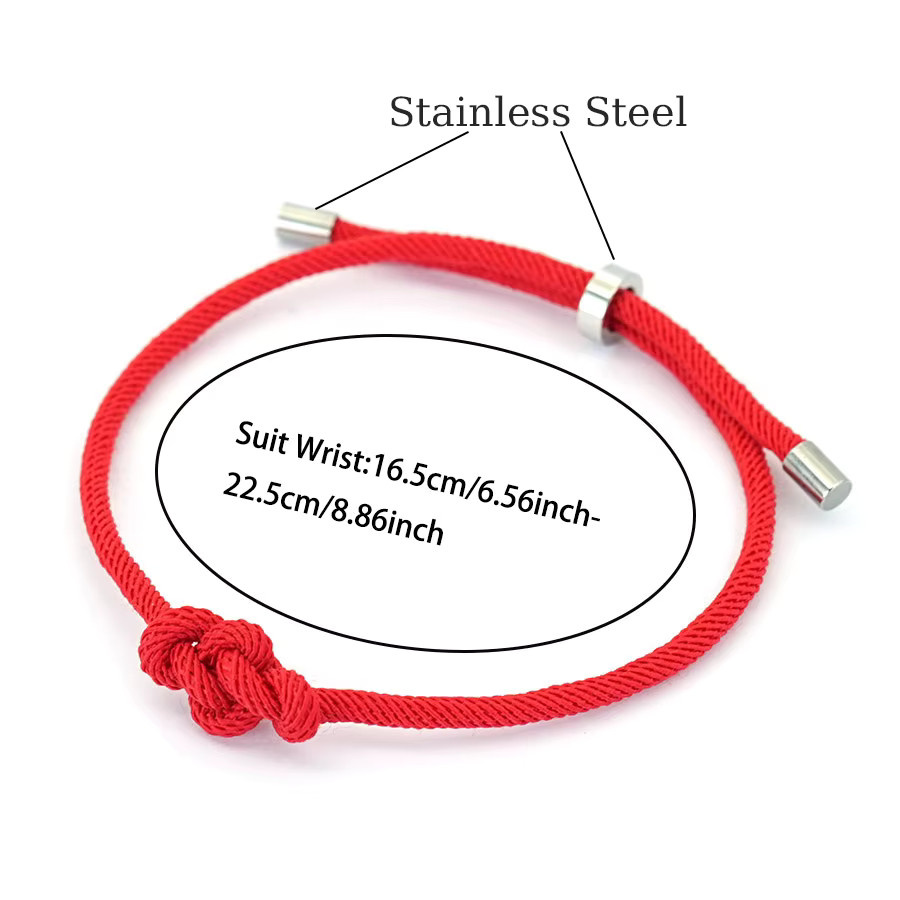 diffone Armband, rotes Seil, Edelstahl, Unisex - Bild 2