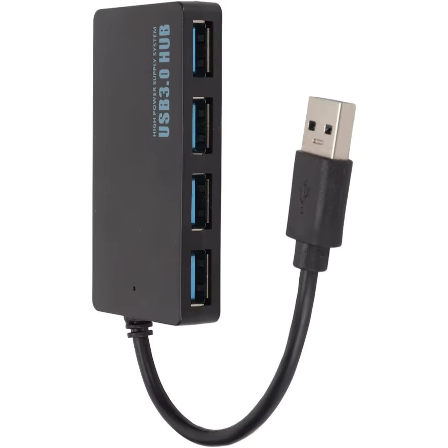 LccKaa USB-C auf USB 3.0 4-Port Hub, Hochgeschwindigkeits-Datenkonverter in Schwarz - Bild 5
