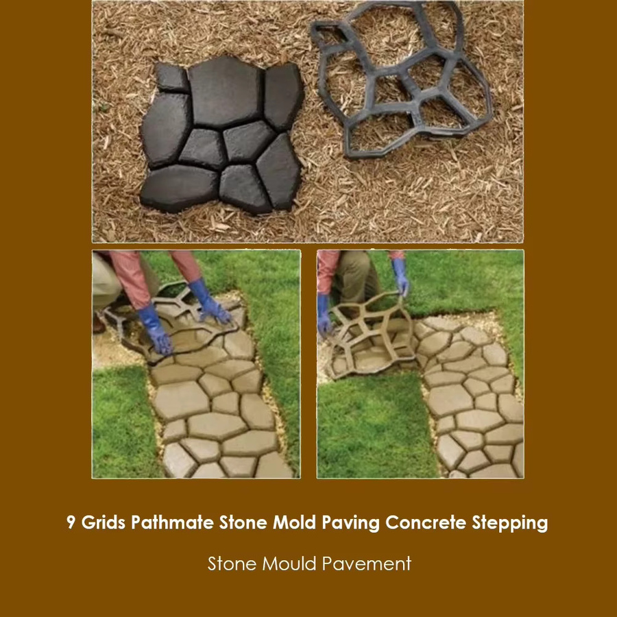 Pathmate DIY Pflasterform für den Hausgarten zur manuellen Herstellung von Beton-Trittsteinen und Pflasterwegen - Bild 3