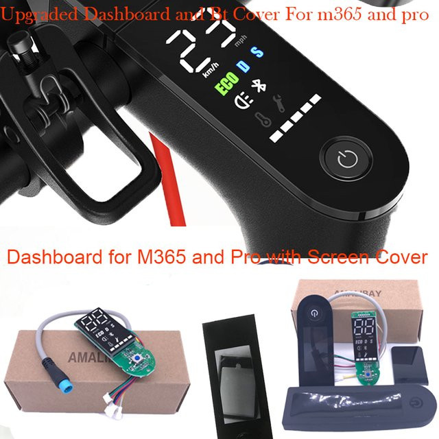 Xiaomi Ersatz Bluetooth Dashboard Platine und Display Abdeckung für MIJIA M365 Pro in Schwarz und Transparent - Bild 1