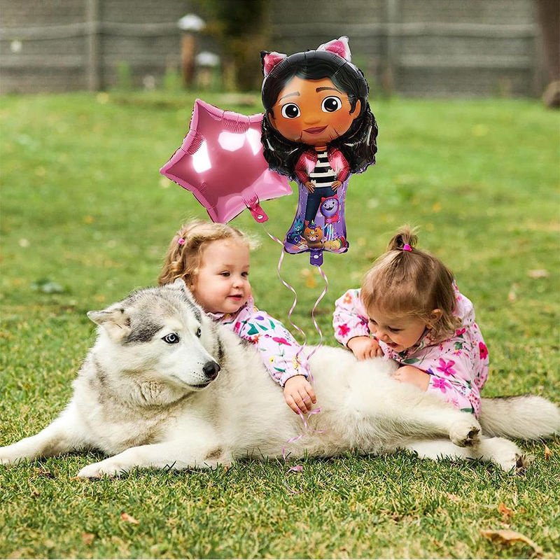 6 Stück Gabby Puppe Aluminiumfolienballons für Kindergeburtstage, mehrfarbig - Bild 7