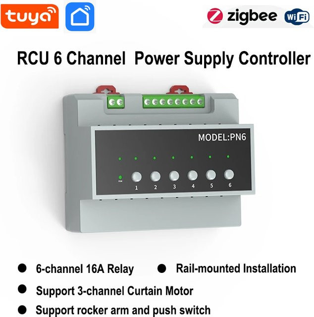 Smart Life WIFI 6-Wege-Relais-Schaltmodul 16A Zigbee Smart Switch für 110V-240V - Bild 1