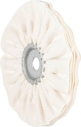PFERD Tuchring TR Flanell für Spiegelpolitur und Abglänzen, Farbe: Weiß, Durchmesser: 200 mm, Breite: 10 mm, Bohrung-Ø: 20 mm - Bild 1