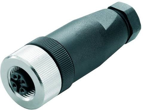 Weidmüller Sensor-Aktor-Steckverbinder M12 Buchse gerade unkonfektioniert 5-polig silber - Bild 1