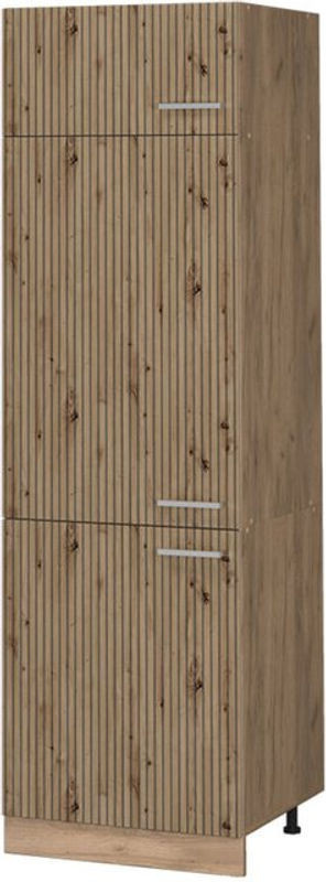 Vicco Vorratsschrank R-Line in Eiche Natur mit Drehtüren, B: 60 cm, H: 207 cm, T: 57,2 cm - Bild 1