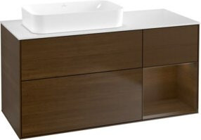V&B Waschtischunterschrank Finion in Walnuss, B/T: 120 x 60 cm - Bild 1
