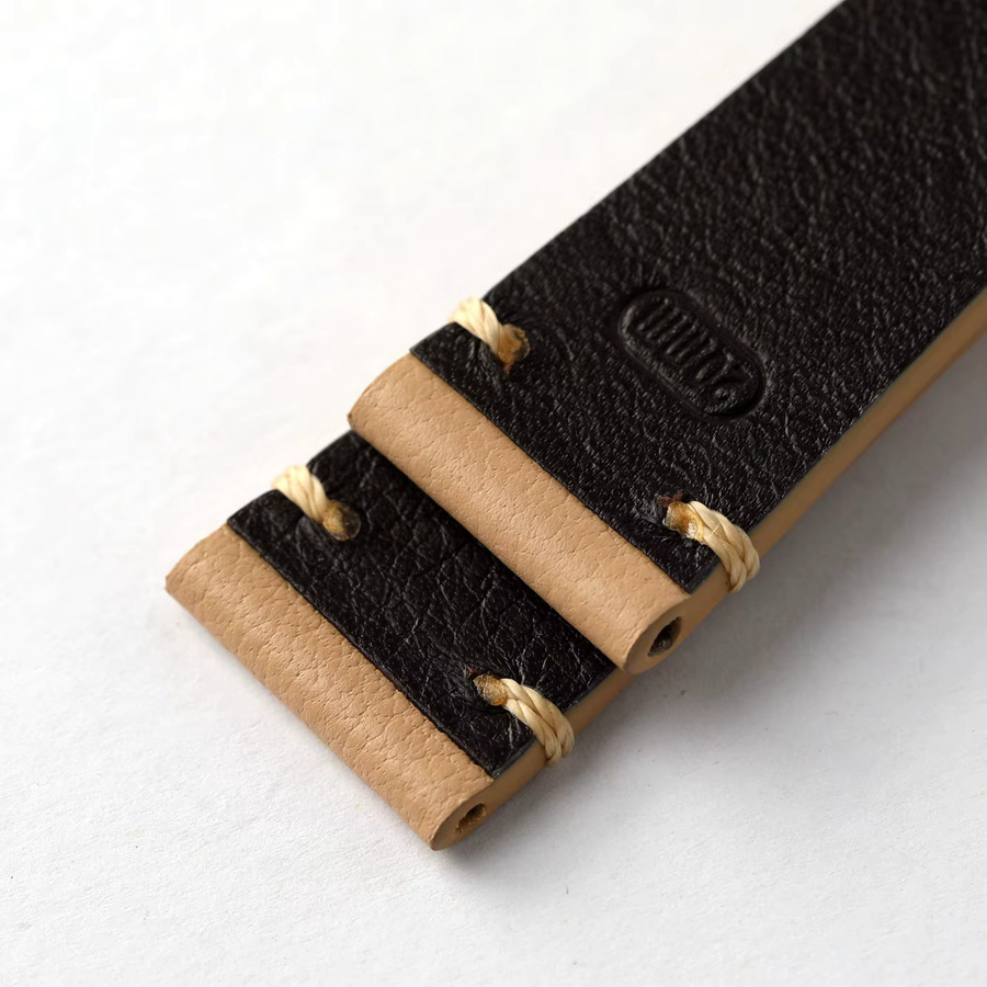 Raystray Uhrenarmband Leder, blaugrün-schwarz, Vintage - Bild 3