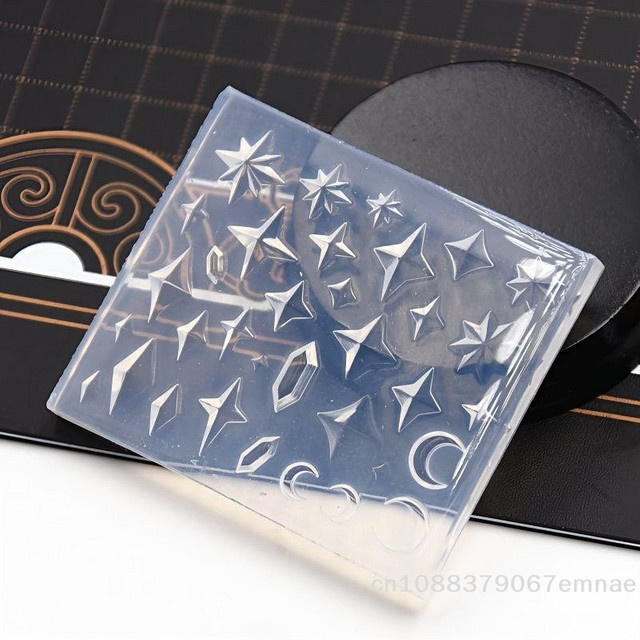 ZYAS Silikon-Nagelkunstformen, Rhombus-Diamant-Pentagramm-Design, Damen - Bild 1