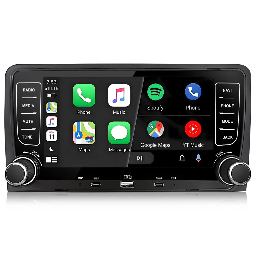 Junsun Autoradio für Audi RS3 Sportback 2011-2012 mit Bluetooth und USB in Schwarz - Bild 2