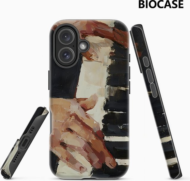 Potdemiel Piano Hands Painting Handyhülle für iPhone 17 16 15 14 13 Pro Max Plus Multicolor mit Magnetfunktion und robustem Schutz - Bild 1