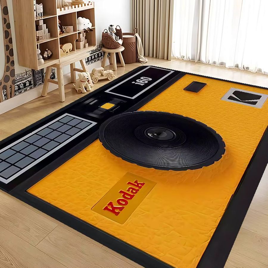 K-Kodak Logo Bodenmatte im nordischen Stil als rutschfeste Druckteppich für Wohnzimmer und Schlafzimmer - Bild 5