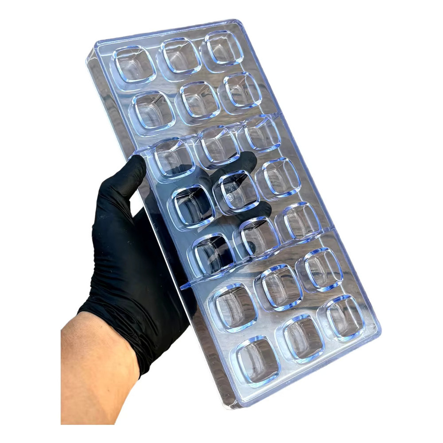 ALICAKE Schokoladenform aus Polycarbonat in Würfelform, transparente Bonbonform für Anfänger, 13,5 cm - Bild 4