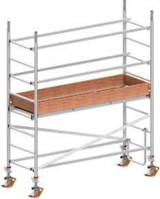 Hymer Fahrgerüst aus Aluminium in Silber, B/T: 208 x 72 cm, Reichhöhe: 327 cm - Bild 1