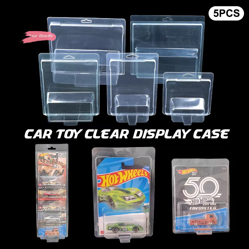 Hot Wheels Transparent Auto Spielzeug Vitrine, 5-teiliges Set - Bild 1