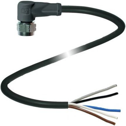 Pepperl+Fuchs 297830 Sensor-Aktor-Steckverbinder konfektioniert, 5-polig, schwarz, Edelstahl, 10 m Länge - Bild 1