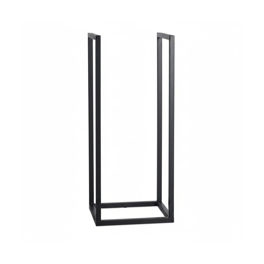 Relaxdays Kaminholzregal aus Eisen in Schwarz, modern und matt, B/T/H: 75 x 30 x 30 cm - Bild 2