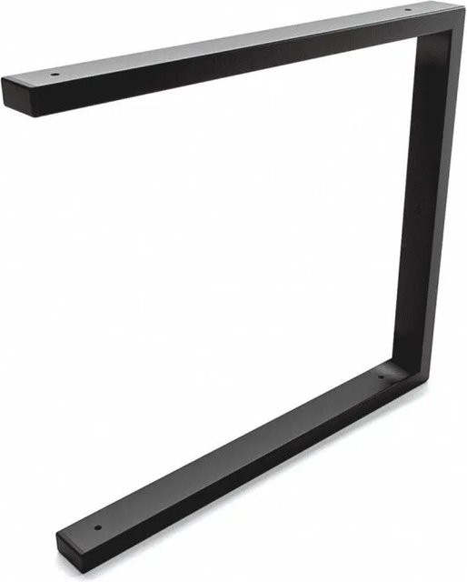 HEVVA Waschtischhalterung LAHN Wandmontage aus Metall in Schwarz Matt, Tiefe: 45 cm - Bild 1