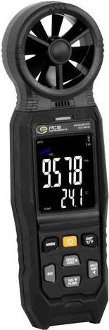 PCE Instruments PCE-AM 40 Anemometer in Schwarz mit Temperaturmessfunktion und USB-Schnittstelle (Messbereich 1 bis 162 km/h) - Bild 1