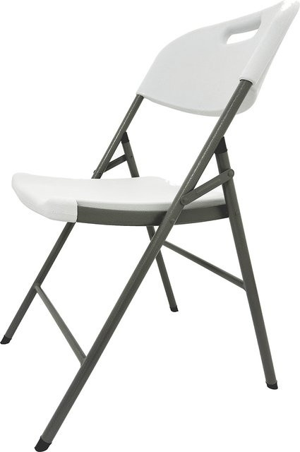 HTI-Living Klappstuhl aus Metall und Kunststoff in Weiß - Bild 1