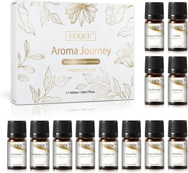 EUQEE Duftöl-Set, 12 Flaschen, verschiedene Aromen - Bild 1
