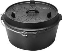 Petromax Dutch Oven FT9-T aus Gusseisen in Schwarz mit planem Boden, Durchmesser: 23,9 cm - Bild 1