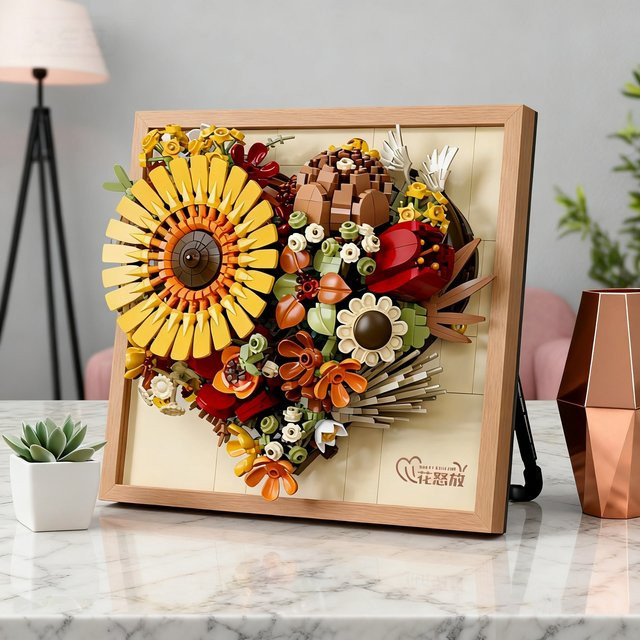 KNEW BUILT Eternal Flower Building Block Toy, Natur, Bunt / Mehrfarbig - Bild 1
