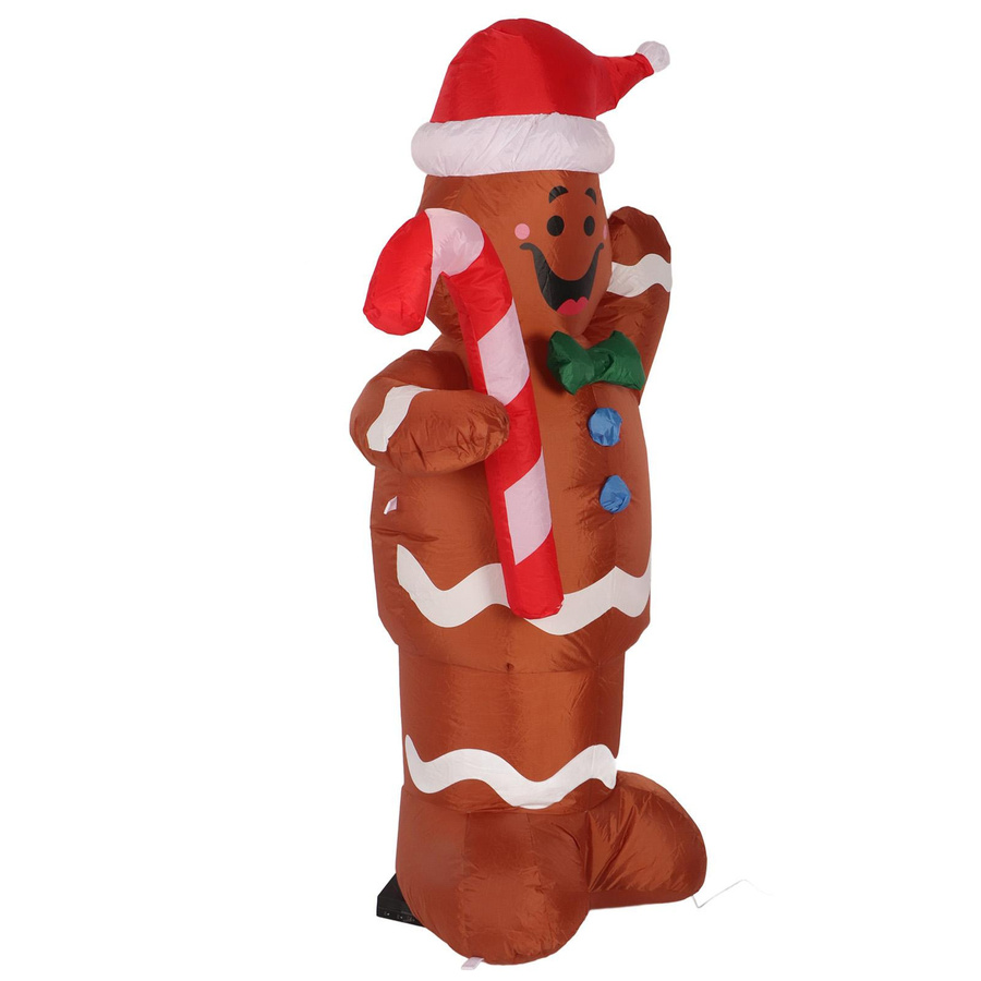 Aufblasbarer Lebkuchenmann für Weihnachten von KONNWEI, mehrfarbig, aus Polyester - Bild 2