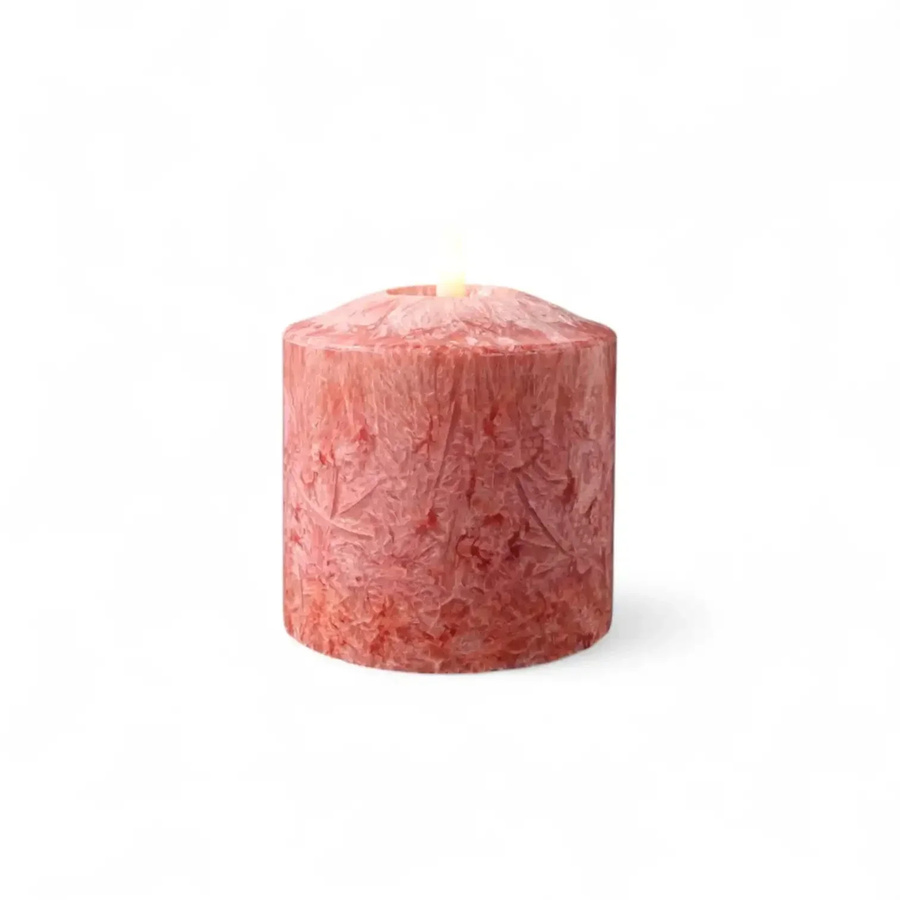 Mansion atmosphere LED-Kerze Marble in Rot mit Flicker-Effekt, B/T/H: 10 x 10 x 10 cm - Bild 1