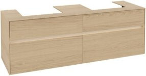 V&B Waschtischunterschrank Collaro für 2 Waschbecken mit LED in Nord Oak, B/T/H: 160 x 54,8 x 50 cm - Bild 1