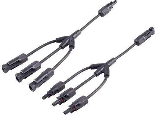 BKL Electronic 3/1 Y-Stecker 6mm² in Schwarz mit 0,30 m Kabellänge - Bild 1